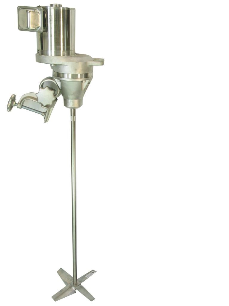 Clamp Mount 1/2 HP Gear Drive Electric Stainless Steel Sanitary Mixer Image