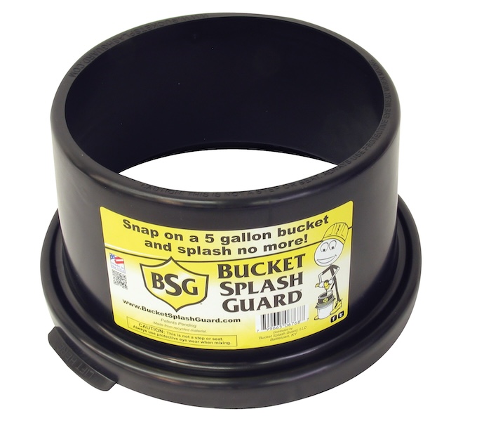 bucket splash guard