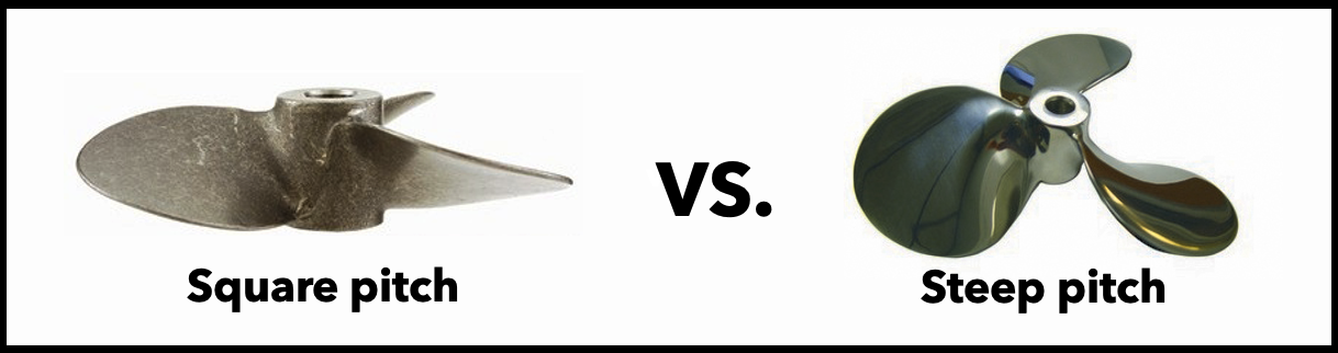square pitch vs steep pitch propellers