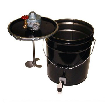 3/4 HP Air Mixer with 5-Gallon Pail and Dispensing Valve