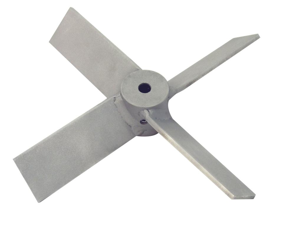 15" Dia. 4-Blade Axial Flow Turbine - Mill Finish