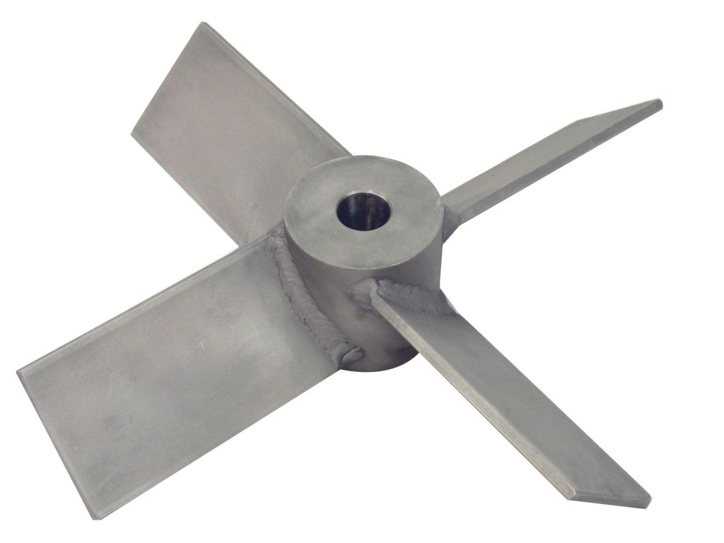 10" Dia. 4-Blade Axial Flow Turbine - Mill Finish