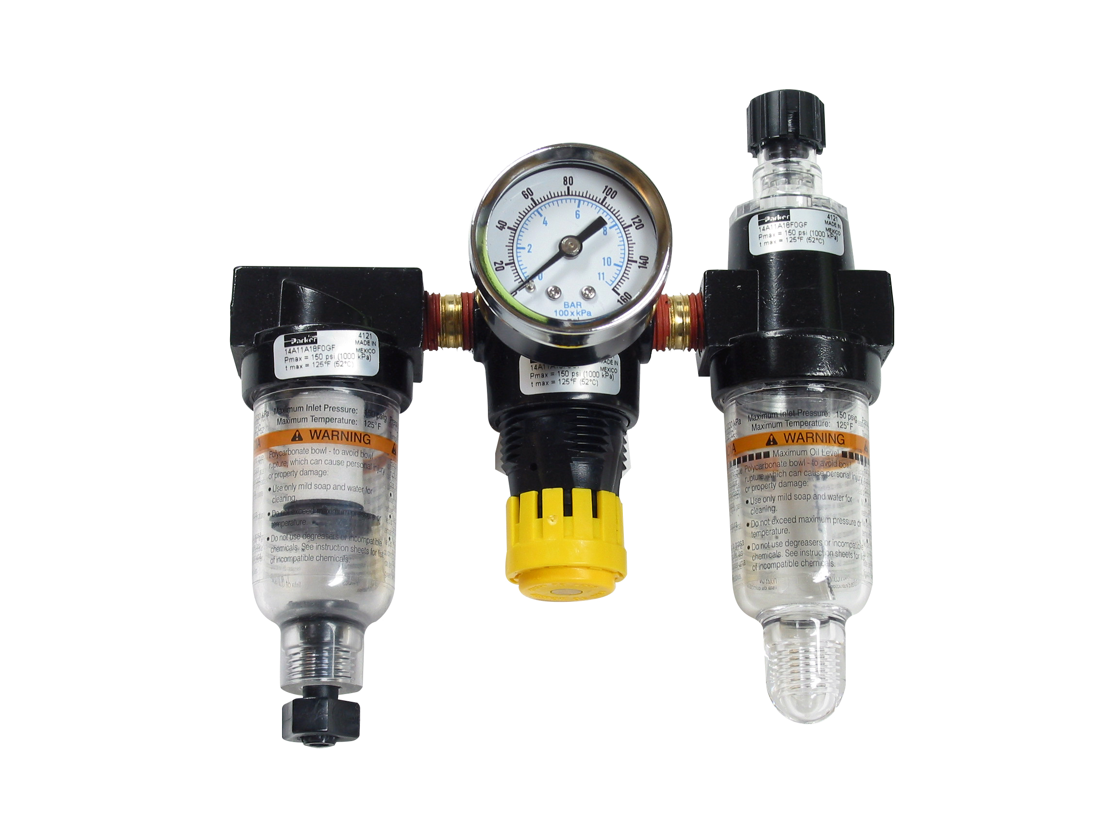 1/4" NPT Filter-Regulator-Lubricator