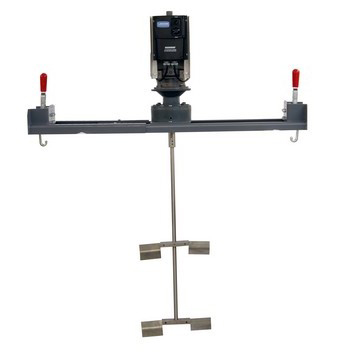 1-1/2 HP Variable Speed Electric Gear Drive IBC Tote Mixer Deluxe Adjustable Bracket Image