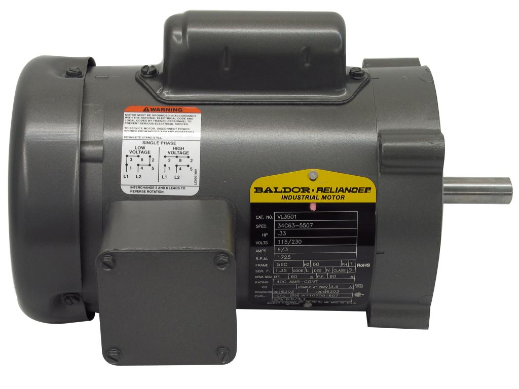 1/3 HP TEFC Motor